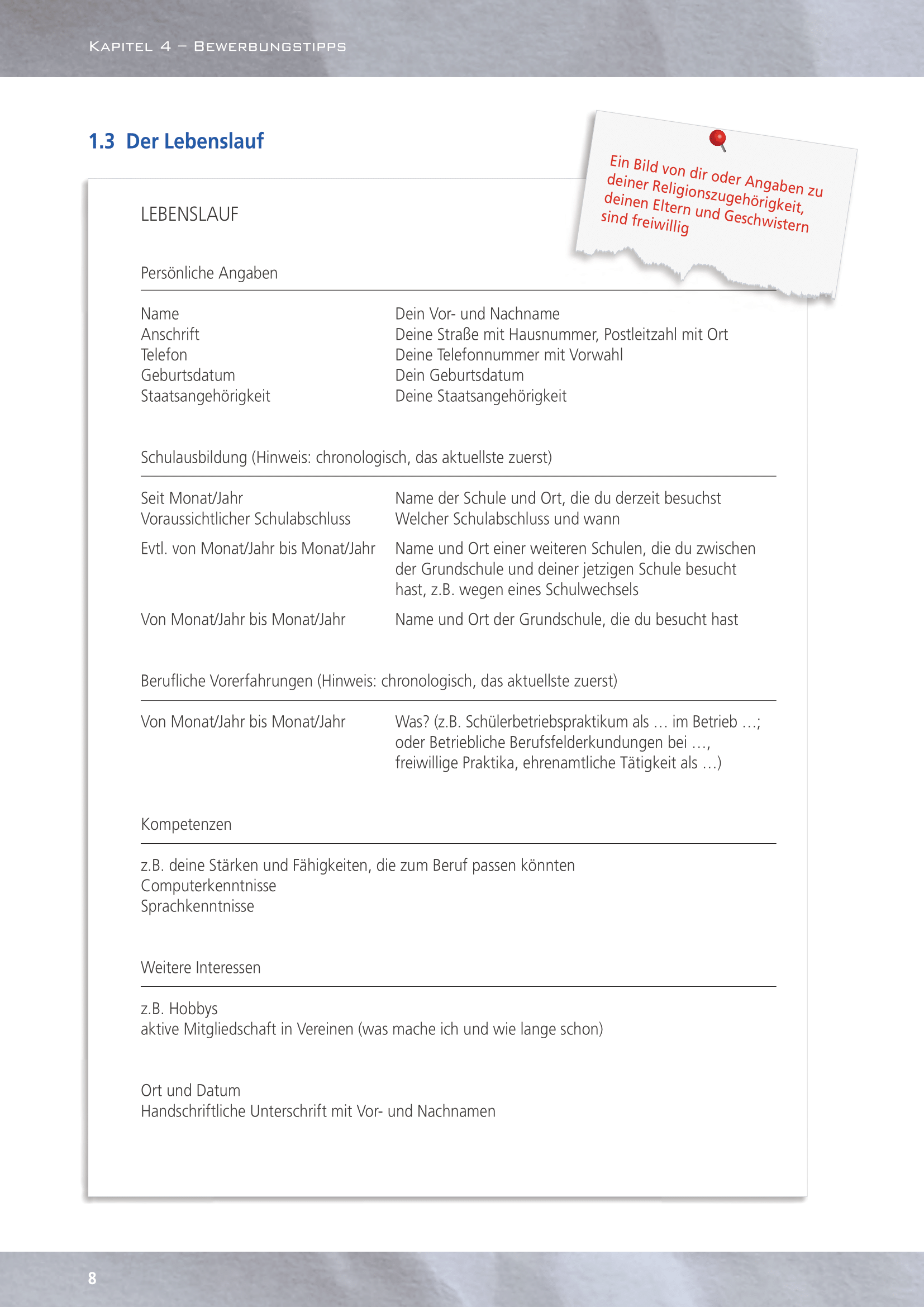 Lebenslauf 1